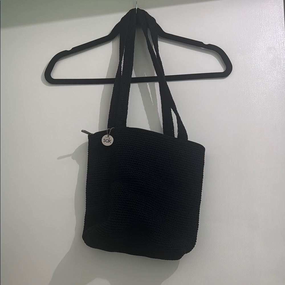 The Sak Black Knit Tote Bag